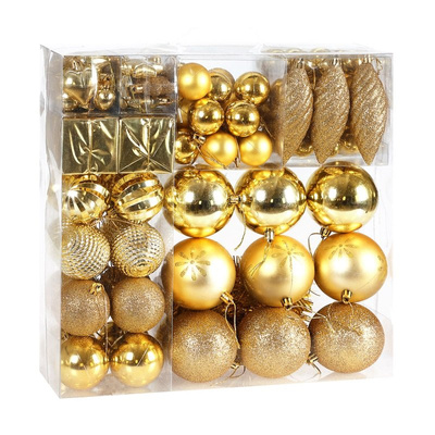 BOMBKI OZDOBY CHOINKOWE 103szt GWIAZDKI ZŁOTE