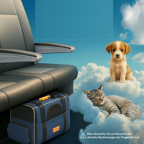 TORBA TRANSPORTOWA TRANSPORTER DLA PSA KOTA 44x34x31 do 20kg Niebieski