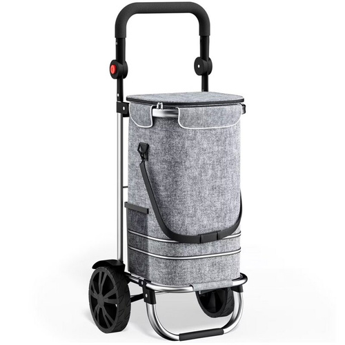 SKŁADANY WÓZEK TORBA NA ZAKUPY NA KÓŁKACH SZARY 