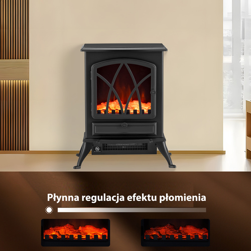 KOMINEK ELEKTRYCZNY GRZEJNIK GRZAŁKA 2000W CZARNY