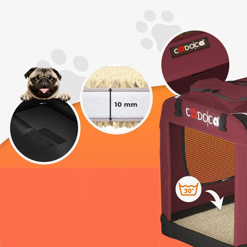 TORBA TRANSPORTOWA TRANSPORTER DLA PSA KOTA  L 70x52x50 Bordowy