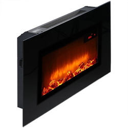 KOMINEK ELEKTRYCZNY ŚCIENNY GRZEJNIK PILOT CZARNY