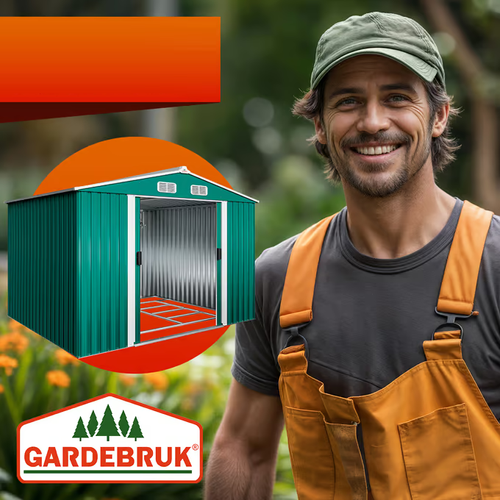BUDKA ALTANKA SZOPA METALOWA NA NARZĘDZIA OGRODOWA OGRÓD 260x205x180cm