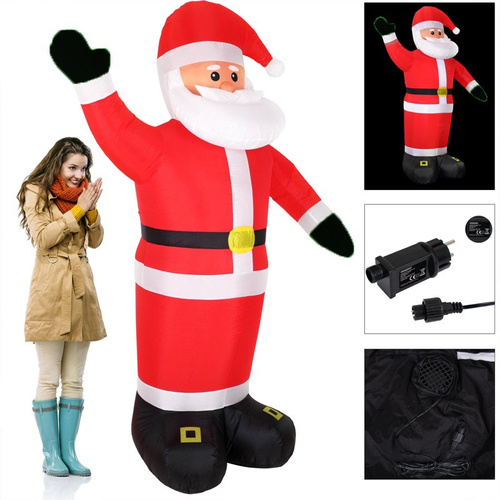 MIKOŁAJ DMUCHANY POMPOWANY ŚWIECĄCY OZDOBA 250cm