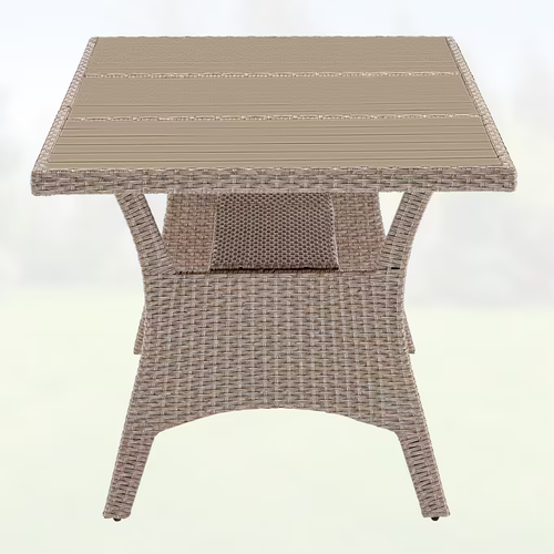 STOL OGRODOWY POLYRATTAN BLAT WPC 190x90x75cm KREM