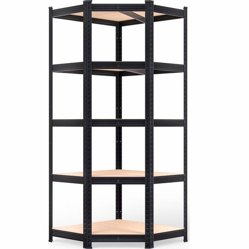 ZESTAW 3 x METALOWY REGAŁ MAGAZYNOWY NAROŻNY CZARNY XXL