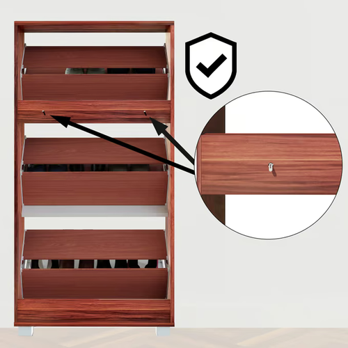 SZAFKA PÓŁKA REGAŁ 3 SZUFLADY NA BUTY CZARNY