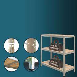 2x METALOWY REGAŁ MAGAZYNOWY DO GARAŻU 4 PÓŁKI 700 KG