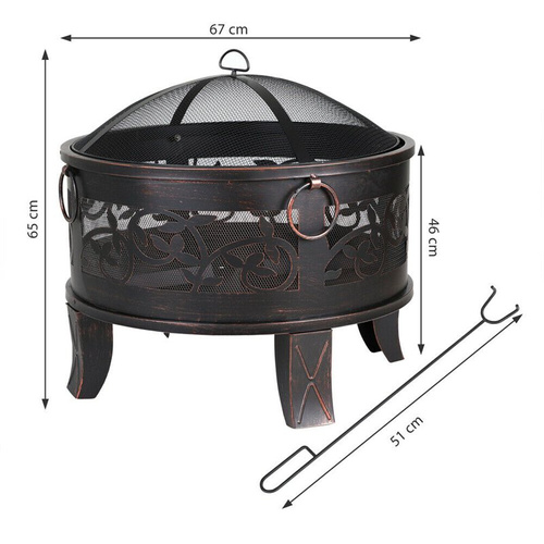 PALENISKO KOMINEK GRILL OGRODOWY 67 cm