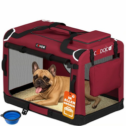 TORBA TRANSPORTOWA TRANSPORTER DLA PSA KOTA  M 60x42x44 Bordowy