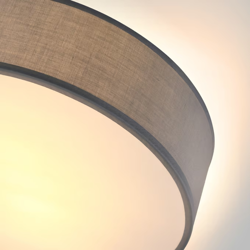 LAMPA SUFITOWA SZARA PLAFON TKANINA 38cm