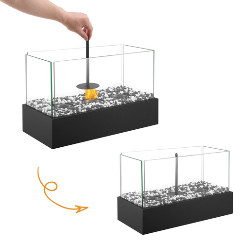 BIOKOMINEK WOLNOSTOJĄCY STOŁOWY DO DOMU OGRODU TARAS 45x20,5x29 cm