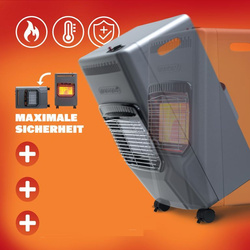 PIECYK GRZEJNIK GAZOWY 4200W REDUKTOR DO BUTLI GAZOWEJ CZARNY