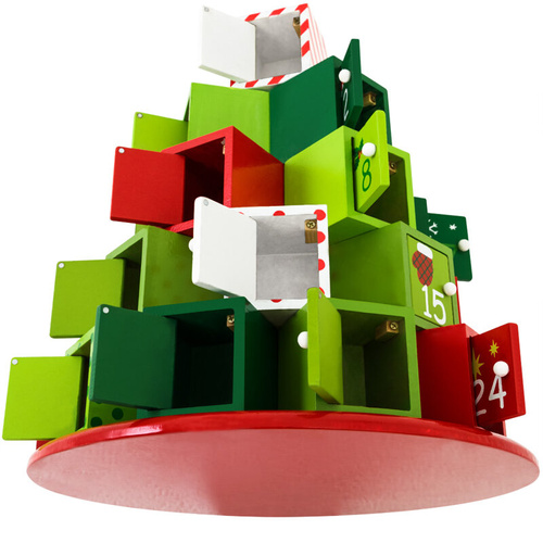 KALENDARZ DREWNIANY ADWENTOWY PIRAMIDA ŚWIĄTECZNA