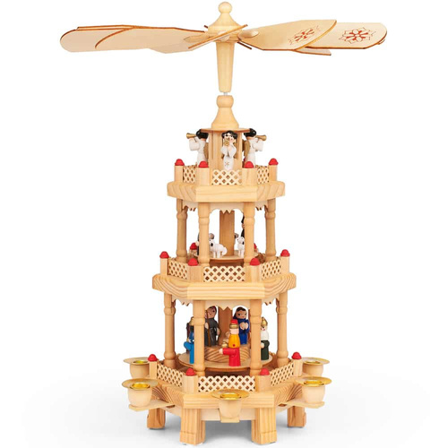 PIRAMIDA ŚWIĄTECZNA ADWNETOWA WIATRAK DREWNIANA