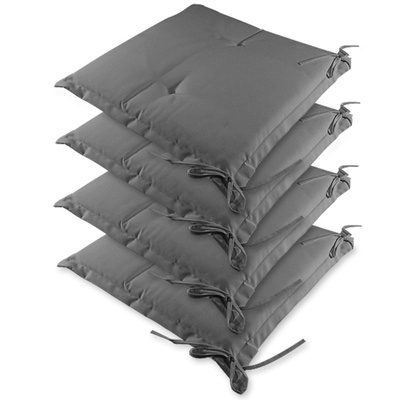 4x PODUSZKA MATERAC NA KRZESŁA OGRODOWE SZARE