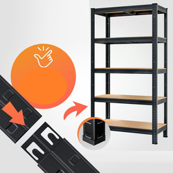2x METALOWY REGAŁ MAGAZYNOWY DO GARAŻU CZARNY 875kg 180x90x40cm 