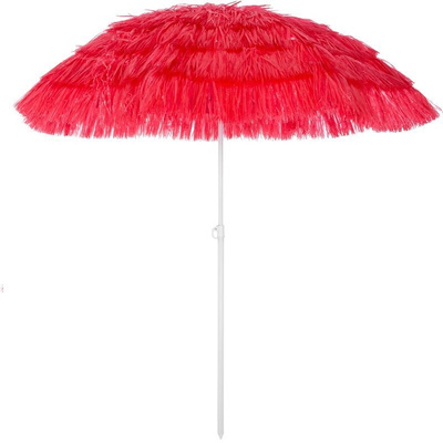 PARASOL OGRODOWY HAWAJSKI CZERWONY ŚREDNICA 160CM