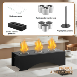 BIOKOMINEK WOLNOSTOJĄCY STOŁOWY DO DOMU OGRODU TARAS 32x13,5x17,5 cm
