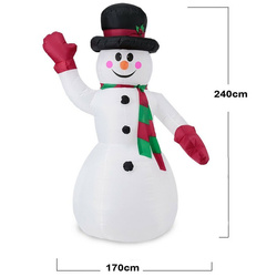 BAŁWAN DMUCHANY POMPOWANY ŚWIECĄCY OZDOBA 240cm