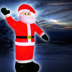MIKOŁAJ DMUCHANY POMPOWANY ŚWIECĄCY OZDOBA 250cm
