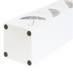 STOJAK NA PARASOLE PARASOLNIK Z OCIEKACZEM BIAŁY