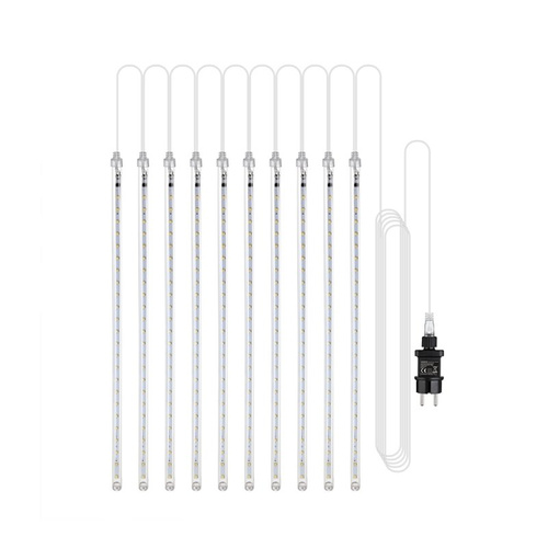 LAMPKI ŚWIĄTECZNE SOPLE PADAJĄCY ŚNIEG BIAŁE