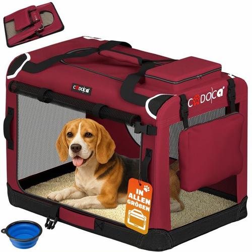 TORBA TRANSPORTOWA TRANSPORTER DLA PSA KOTA  XXL 92x64x64 Bordowy