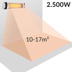 PROMIENNIK CIEPŁA LAMPA GRZEJNIK TARASOWY 2500W