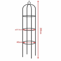 2x DZWON ŁUK PODPORA  NA RÓŻE  200 CM PERGOLA STOJAK
