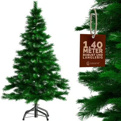 CHOINKA SZTUCZNA 140 CM DRZEWKO ŚWIĄTECZNE ZE STOJAKIEM