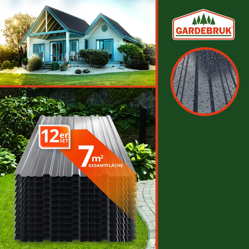 BLACHA TRAPEZOWA OCYNKOWANA ZESTAW 12 szt 129x46cm