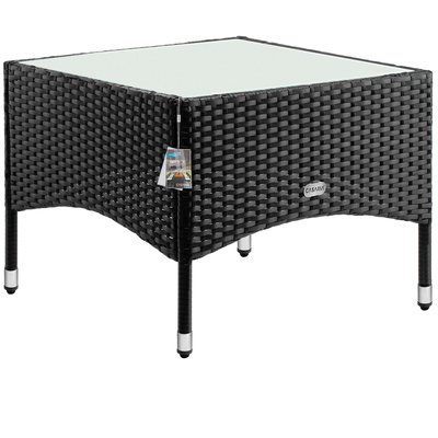 STÓL STOLIK Z POLIRATTAN OGRODOWY KAWOWY 42x58x58