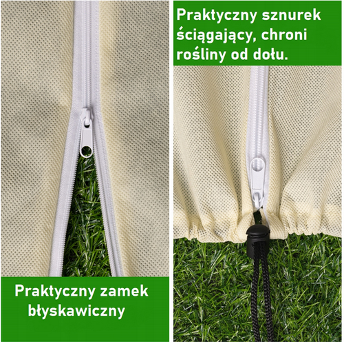 WOREK KAPTUR OCHRONNY OSŁONA NA ROŚLINY 120x180cm