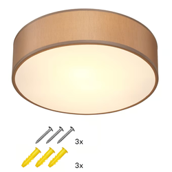 LAMPA SUFITOWA TAUPE PLAFON TKANINA 38cm