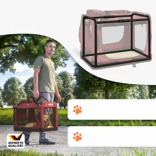 TORBA TRANSPORTOWA TRANSPORTER DLA PSA KOTA  XXL 92x64x64 Bordowy