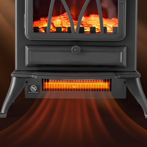 KOMINEK ELEKTRYCZNY GRZEJNIK GRZAŁKA 2000W CZARNY