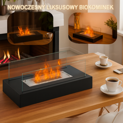 BIOKOMINEK WOLNOSTOJĄCY STOŁOWY DO DOMU OGRODU TARAS 35x18x15 cm