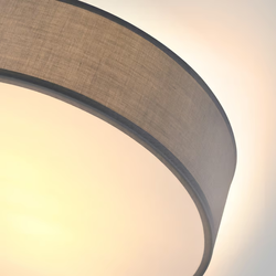 LAMPA SUFITOWA SZARA PLAFON TKANINA 38cm