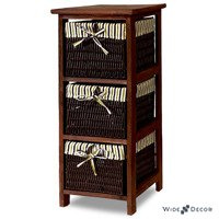 SZAFKA KOMODA 3 KOSZE ŁAZIENKA PRZEDPOKÓJ BRĄZOWA