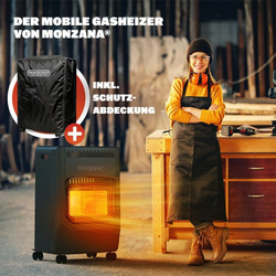 PIECYK GRZEJNIK GAZOWY 4200W REDUKTOR DO BUTLI GAZOWEJ CZARNY