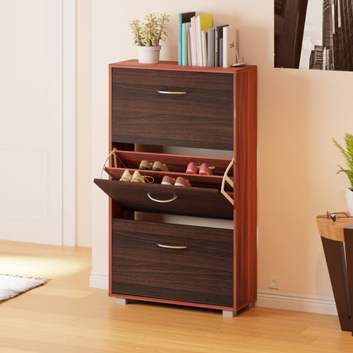 SZAFKA PÓŁKA REGAŁ 3 SZUFLADY NA BUTY CZARNY