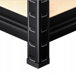 ZESTAW 3 x METALOWY REGAŁ MAGAZYNOWY NAROŻNY CZARNY XXL