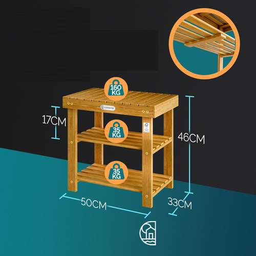 PÓŁKA REGAŁ STOJAK  NA BUTY SIEDZISKO 2 PÓLKI M