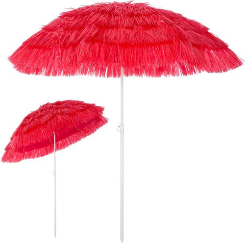 PARASOL OGRODOWY HAWAJSKI CZERWONY ŚREDNICA 160CM