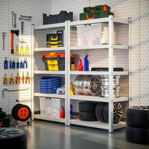 METALOWY REGAŁ MAGAZYNOWY DO GARAŻU 5 PÓŁEK 170x75x30