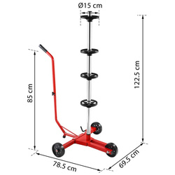 STOJAK NA OPONY FELGI KOŁA DO GARAŻU MAX DO 225mm