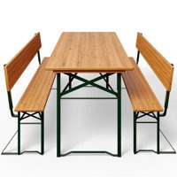 ZESTAW DO OGRÓDKA PIWNEGO BARU STÓŁ STOLIK+2 ŁAWKI