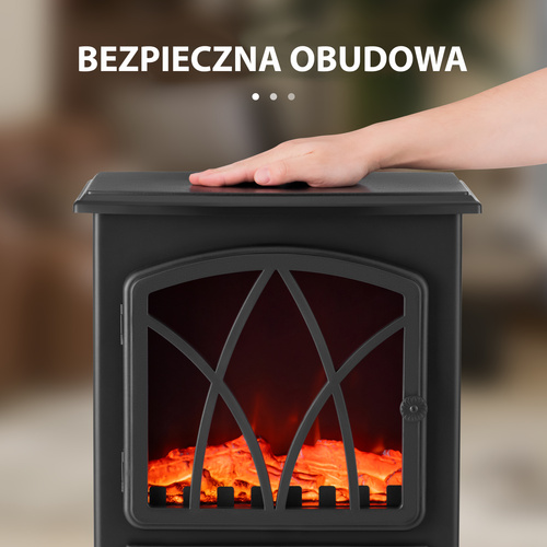 KOMINEK ELEKTRYCZNY GRZEJNIK GRZAŁKA 2000W CZARNY