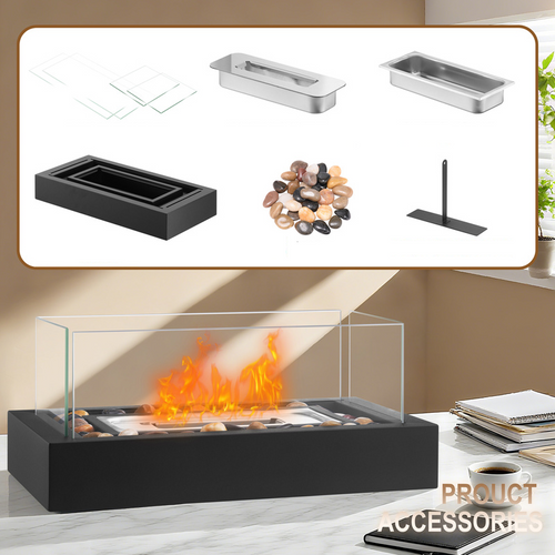 BIOKOMINEK WOLNOSTOJĄCY STOŁOWY DO DOMU OGRODU TARAS 35x18x15 cm